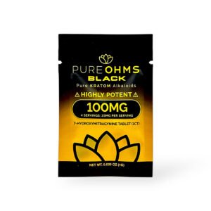 Pure Ohms Black Highly Potent 7-Hydroxymitragynine Tablet 100mg